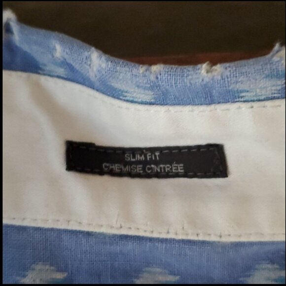 Armani Exchange A | X light blue slim fit button up top - Picture 8 of 14